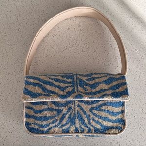 STAUD Tommy shoulder bag - blue zebra